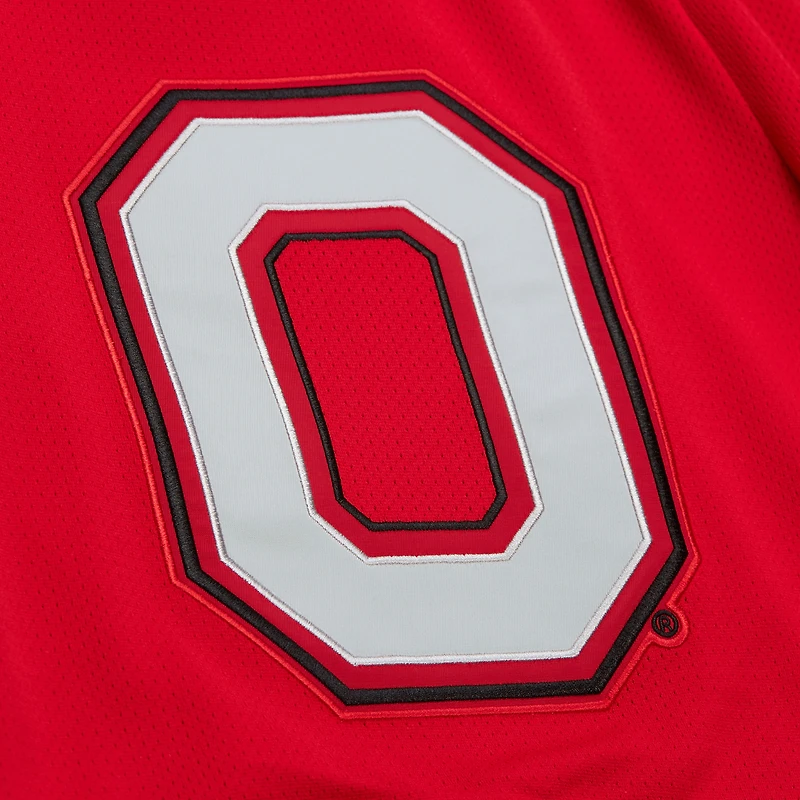 Short en maille Team Origins Scarlet Ohio State Buckeyes de Mitchell & Ness pour homme