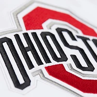 Men's Mitchell & Ness  White Ohio State Buckeyes Coaches Full-Snap Hoodie Jacket