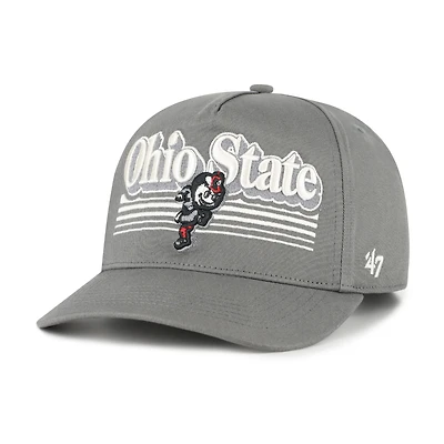Casquette ajustable pour homme « 47 Gray Ohio State Buckeyes Script Fade Hitch »