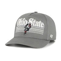 Casquette ajustable pour homme « 47 Gray Ohio State Buckeyes Script Fade Hitch »