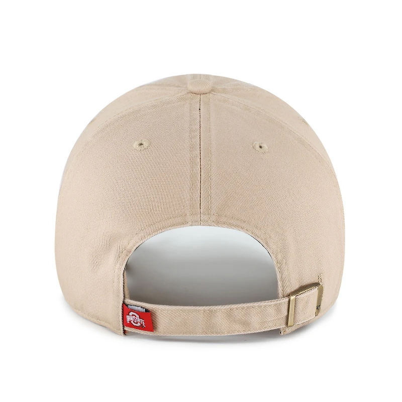 Men's '47  Khaki Ohio State Buckeyes Vault Clean Up Adjustable Hat