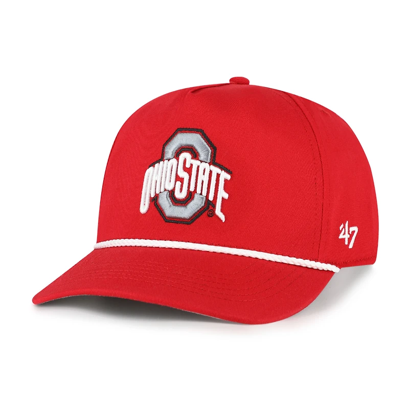 Men's '47 Scarlet Ohio State Buckeyes Rope Hitch Adjustable Hat