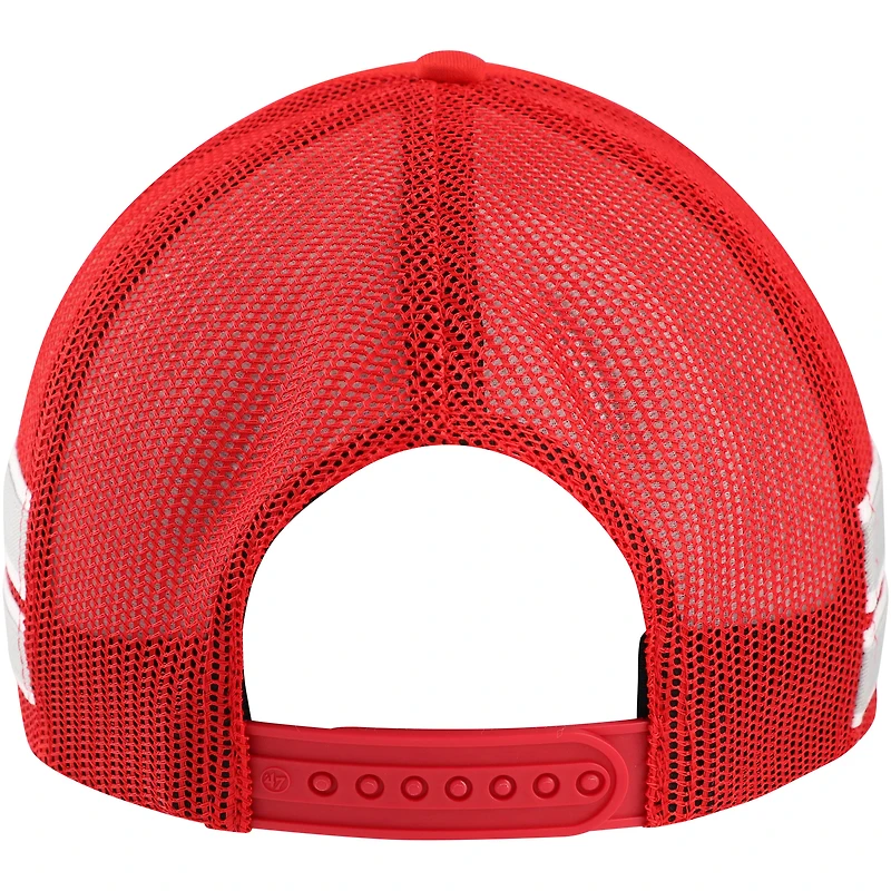 Casquette réglable de camionneur à bande latérale '47 Scarlet Ohio State Buckeyes pour hommes