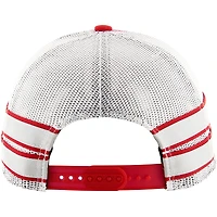 Casquette de camionneur réglable '47 Scarlet Ohio State Buckeyes Straight Eight pour hommes