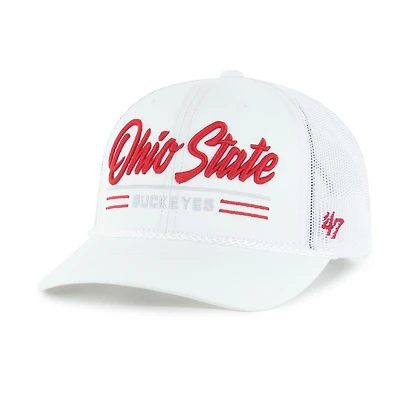 Casquette ajustable Garner Rope Trucker blanche '47 des Ohio State Buckeyes pour homme