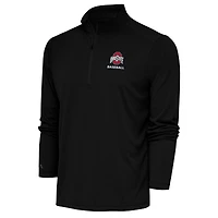 Pull-over noir à fermeture éclair quart de tour pour homme, hommage aux Buckeyes l'Ohio State, Antigua