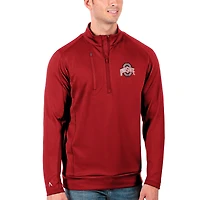 Veste demi-zippée pour homme Antigua Scarlet Ohio State Buckeyes Generation