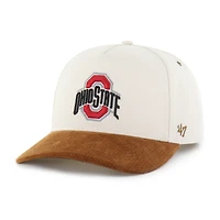 Men's Carhartt x '47 Natural/Brown Ohio State Buckeyes Undyed Relaxed Hitch Adjustable Hat