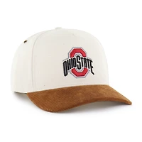 Men's Carhartt x '47 Natural/Brown Ohio State Buckeyes Undyed Relaxed Hitch Adjustable Hat