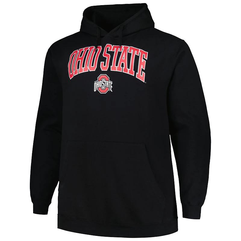 Sweat à capuche Powerblend avec Logo Big & Tall Arch Over Ohio State Buckeyes Champion noir pour homme