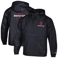 Veste à demi-zip compressible Champion noire pour homme, Ohio State Buckeyes Delay