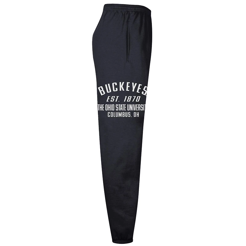 Men's Champion  Black Ohio State Buckeyes Powerblend Banded Fleece Sweatpants
