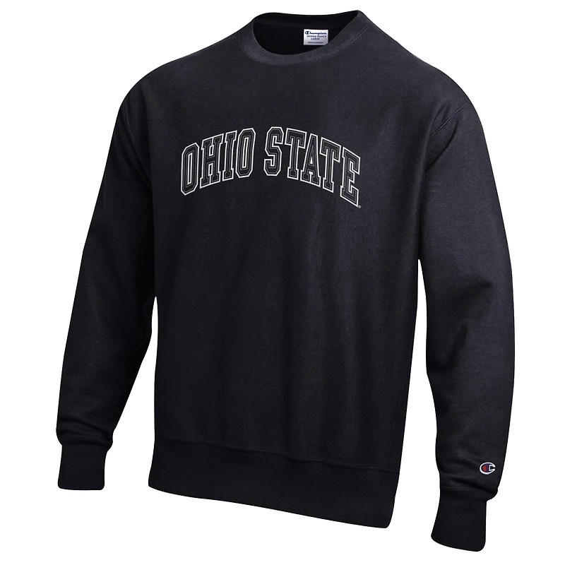 Sweat-shirt à col rond Champion noir Ohio State Buckeyes pour homme
