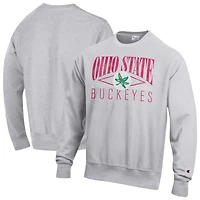 Men's Champion Gray Ohio State Buckeyes Reverse Weave Fleece Sweatshirt