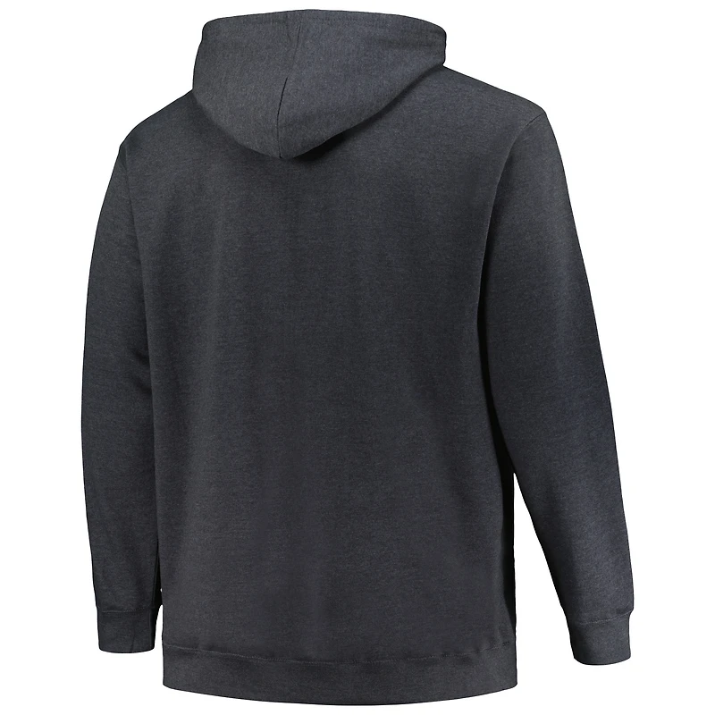 Sweat à capuche Champion Heather Charcoal Ohio State Buckeyes Big & Tall Arch Over Logo Powerblend pour homme