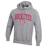Men's Champion  Heather Gray Ohio State Buckeyes Established Reverse Weave Hoodie