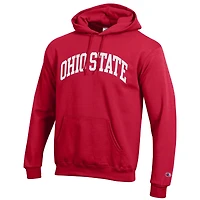 Men's Champion  Scarlet Ohio State Buckeyes Basic Arch Fleece Pullover Hoodie