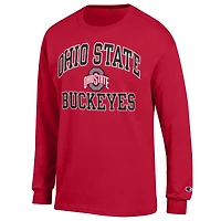Champion Scarlet Ohio State Buckeyes High Motor T-shirt à manches longues pour homme