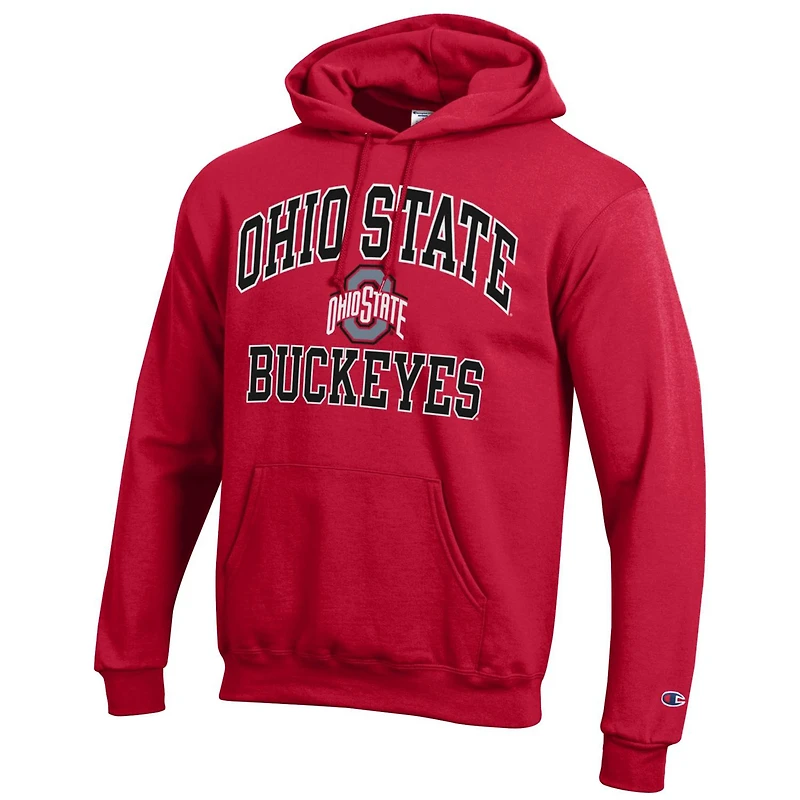 Sweat à capuche Champion Scarlet Ohio State Buckeyes High Motor pour homme
