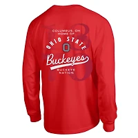 Men's Champion  Scarlet Ohio State Buckeyes Laminated All-Star Long Sleeve T-Shirt
