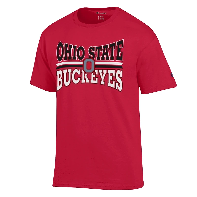 Men's Champion  Scarlet Ohio State Buckeyes Team Zoom T-Shirt
