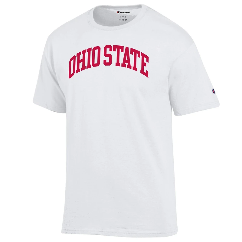 Men's Champion  White Ohio State Buckeyes Basic Arch T-Shirt