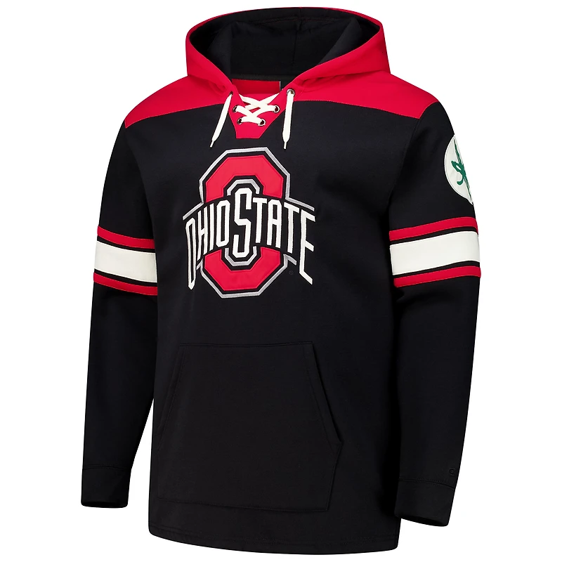 Chandail à capuchon lacets Colosseum Ohio State Buckeyes Big & Tall pour hommes, noir