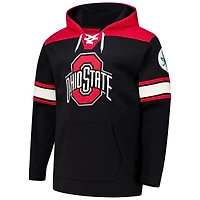 Chandail à capuchon lacets Colosseum Ohio State Buckeyes Big & Tall pour hommes, noir