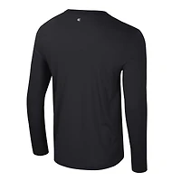 Men's Colosseum Black Ohio State Buckeyes Color Pop Active Blend 2-Hit Long Sleeve T-Shirt