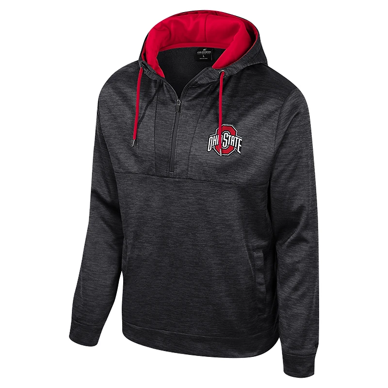 Men's Colosseum Black Ohio State Buckeyes Cypher Half-Zip Hoodie