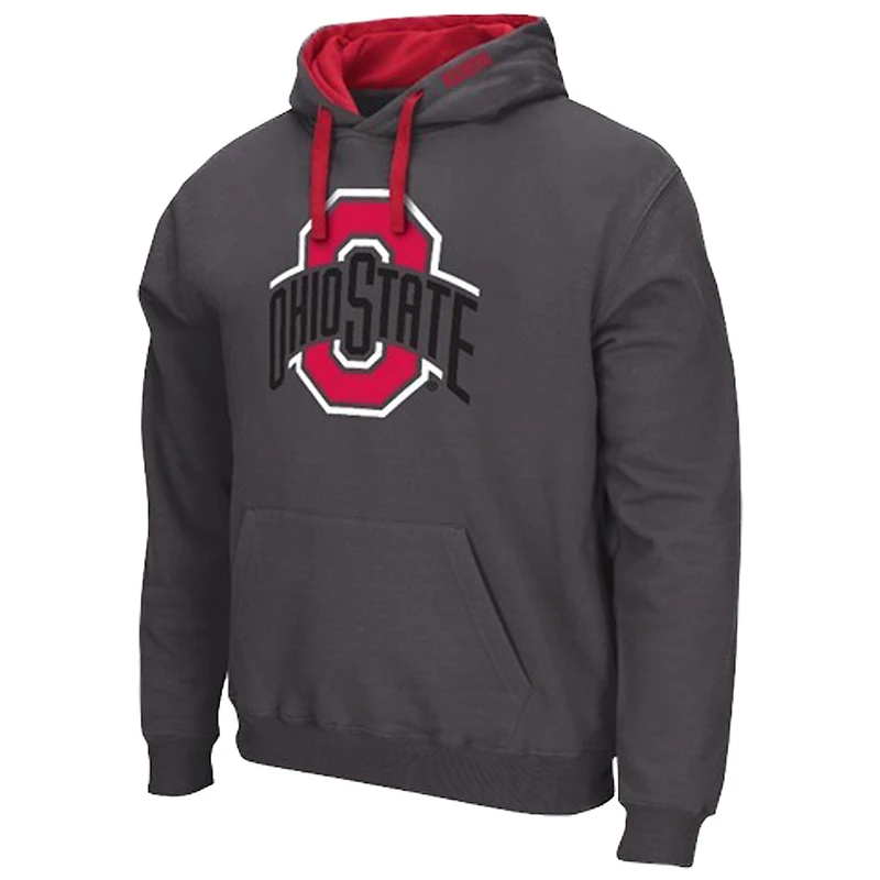 Men's Colosseum  Charcoal Ohio State Buckeyes Big & Tall Arch Logo 2.0 Pullover Hoodie
