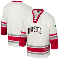 Maillot de hockey tendance pour homme Colosseum Cream Ohio State Buckeyes Puck Proud