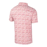 Polo colosseum écarlate/blanc pour homme Ohio State Buckeyes Big & Tall Allover