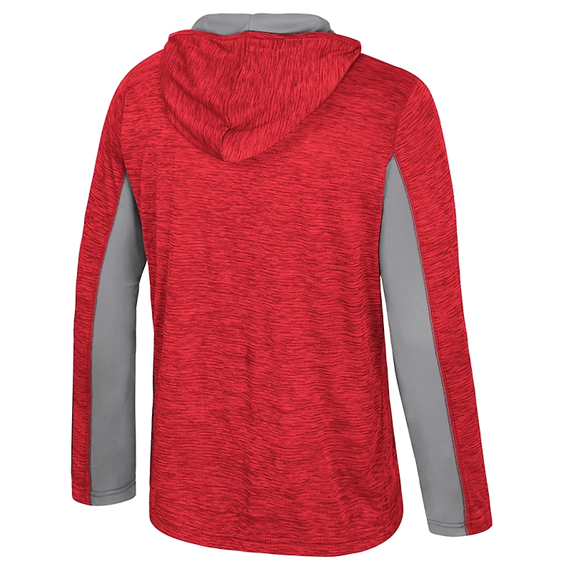Men's Colosseum Scarlet Ohio State Buckeyes Always Sunny Quarter-Zip Hoodie