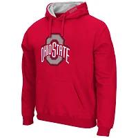 Men's Colosseum Scarlet Ohio State Buckeyes Arch & Logo 3.0 Pullover Hoodie