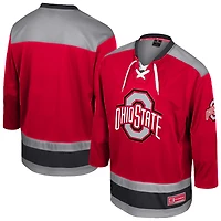 Maillot de hockey Athletic Machine Fashion pour homme Colosseum Scarlet Ohio State Buckeyes