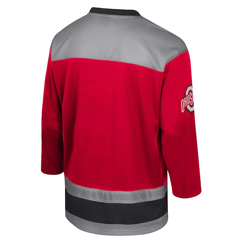 Maillot de hockey Athletic Machine Fashion pour homme Colosseum Scarlet Ohio State Buckeyes