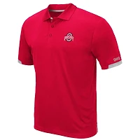 Men's Colosseum Scarlet Ohio State Buckeyes Big & Tall Santry Polo