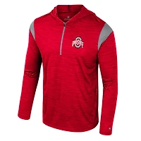 Men's Colosseum Scarlet Ohio State Buckeyes Dozer Half-Zip Windshirt