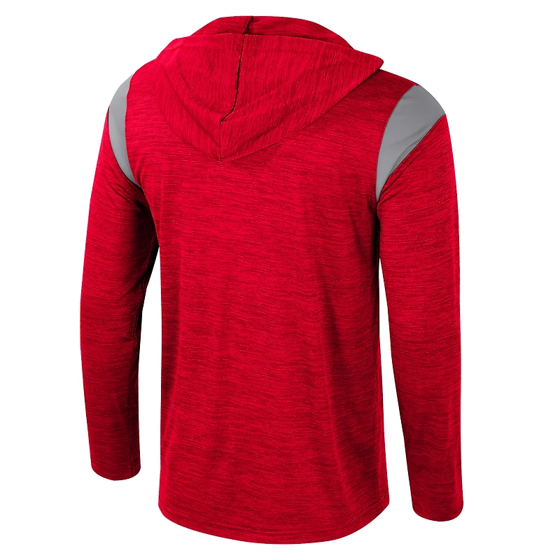 Men's Colosseum Scarlet Ohio State Buckeyes Dozer Half-Zip Windshirt