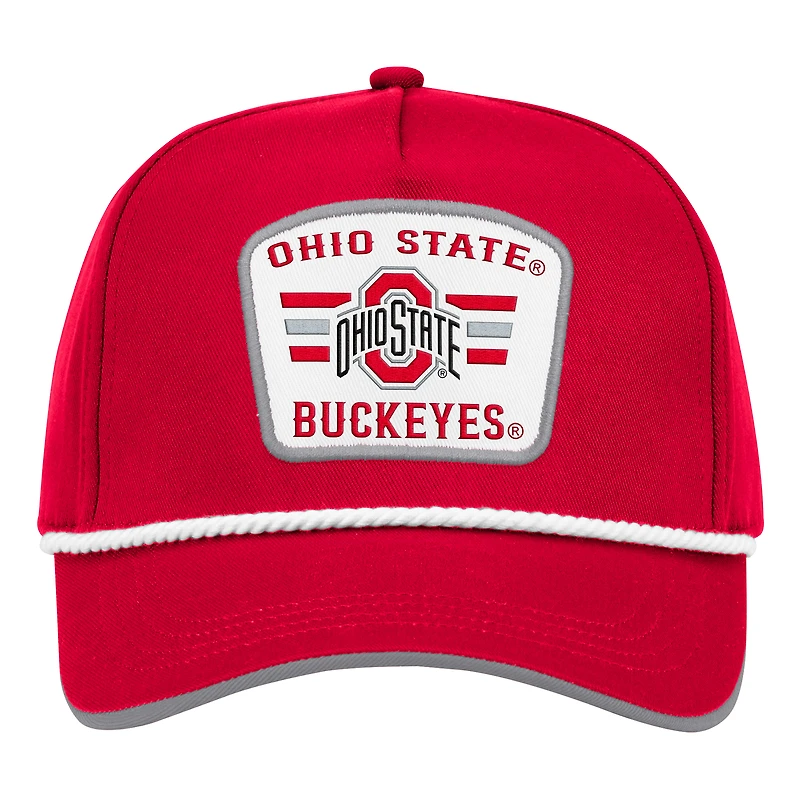 Men's Colosseum Scarlet Ohio State Buckeyes Hits the Road Podium Adjustable Hat