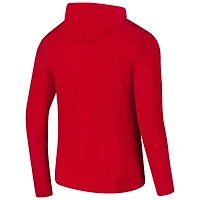T-shirt à capuche manches longues avec logo Colosseum Scarlet Ohio State Buckeyes Lockup Active Blend pour hommes