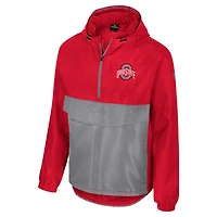 Men's Colosseum  Scarlet Ohio State Buckeyes Reloaded Anorak Half-Zip Jacket
