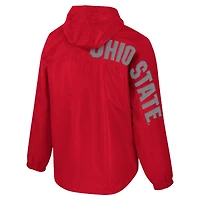 Men's Colosseum  Scarlet Ohio State Buckeyes Reloaded Anorak Half-Zip Jacket