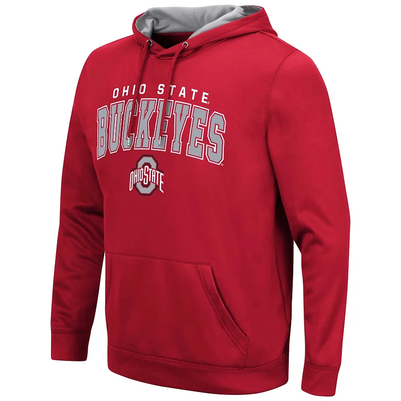 Pull à capuche Colosseum Scarlet Ohio State Buckeyes Resistance pour hommes