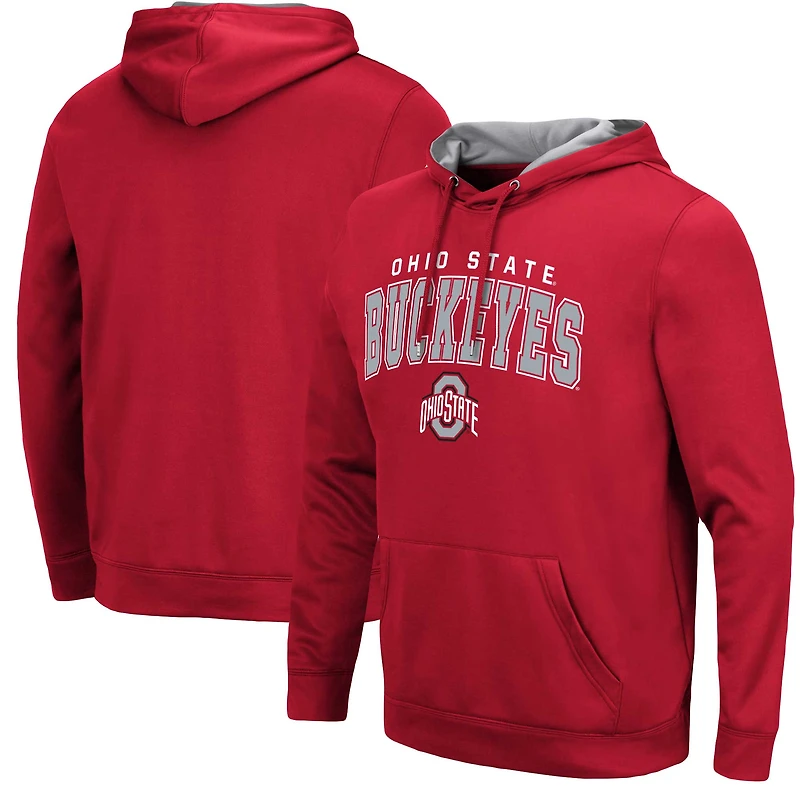 Pull à capuche Colosseum Scarlet Ohio State Buckeyes Resistance pour hommes