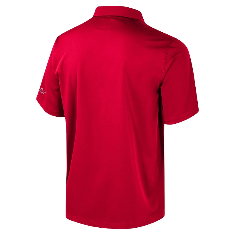 Chemise boutonnée de bowling pour homme Colosseum Scarlet Ohio State Buckeyes Strike