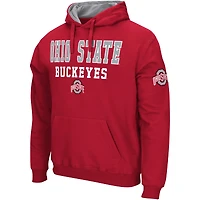 Men's Colosseum Scarlet Ohio State Buckeyes Sunrise Pullover Hoodie