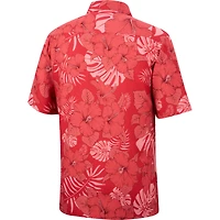 Men's Colosseum Scarlet Ohio State Buckeyes The Dude Camp Button-Up Shirt