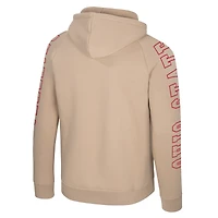 Men's Colosseum Tan Ohio State Buckeyes Big Break Raglan Hoodie